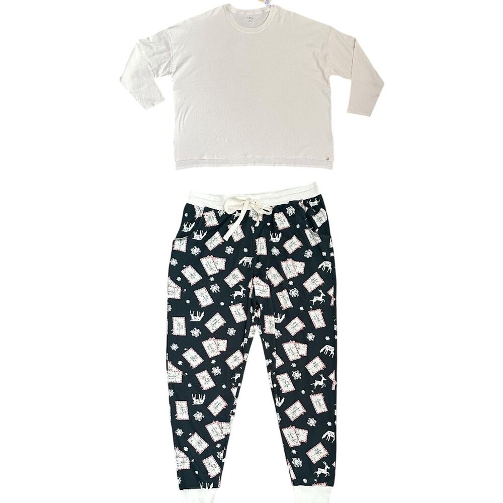 Burt’s Bees Baby Holiday Jammies XL Organic Cotton 2 Piece Pajama Set Reindeer
